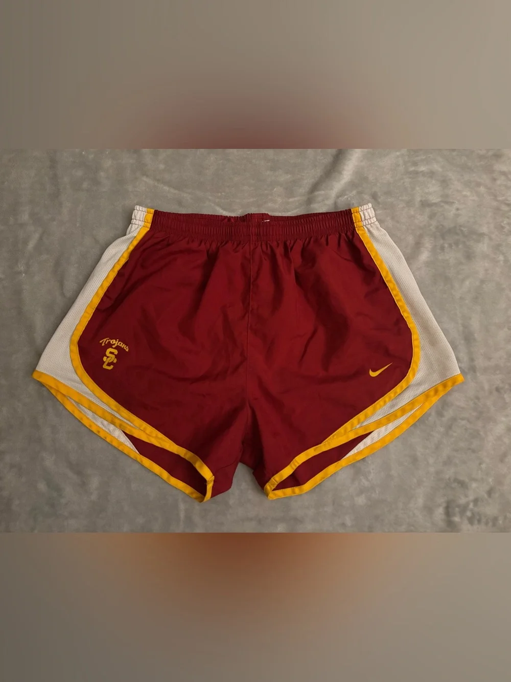 Nike Dri-FIT USC Trojans Red/Gold/White Athletic Shorts Size S